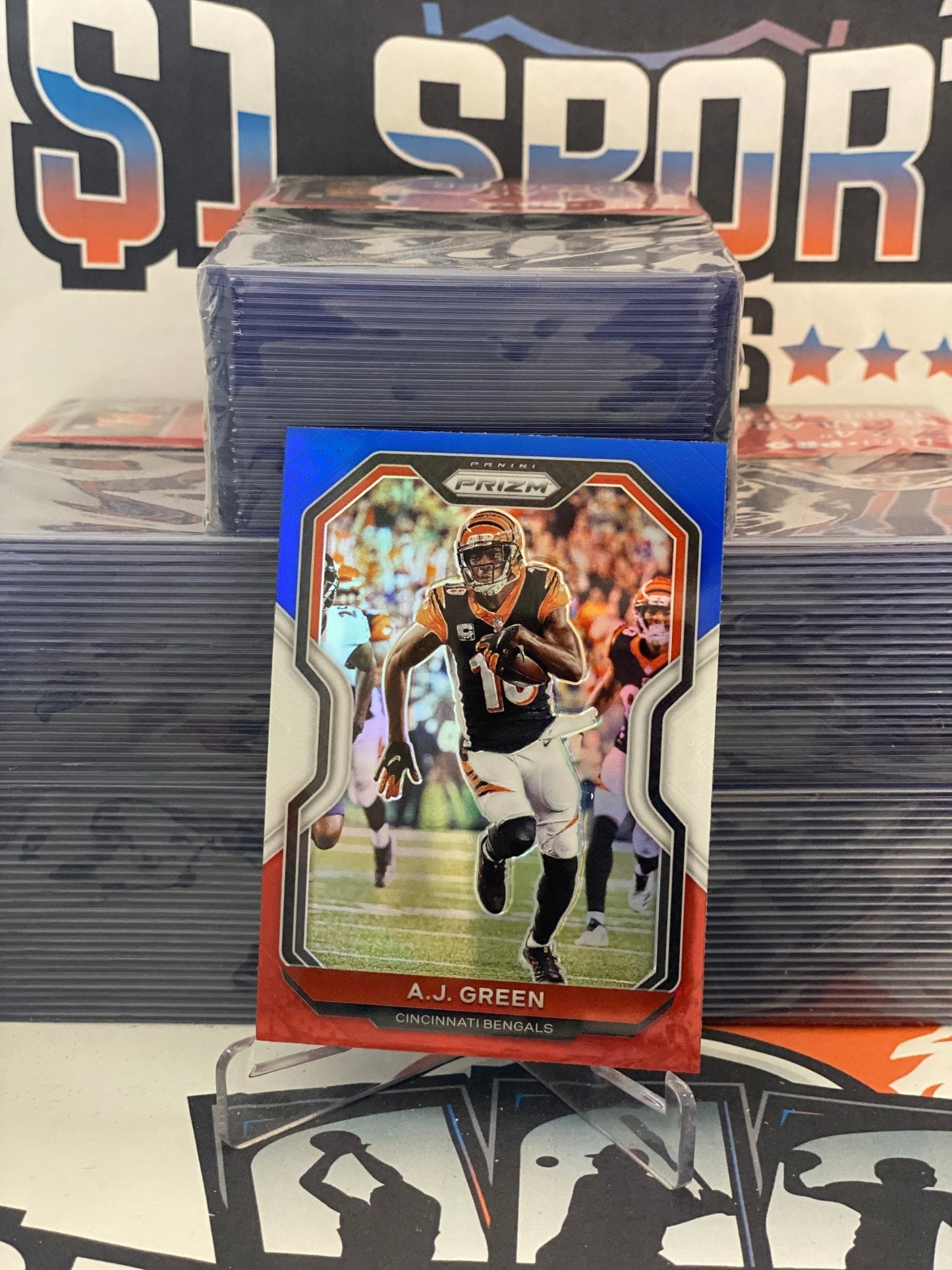 2020 Panini Prizm (Red White Blue Prizm) A.J. Green #47