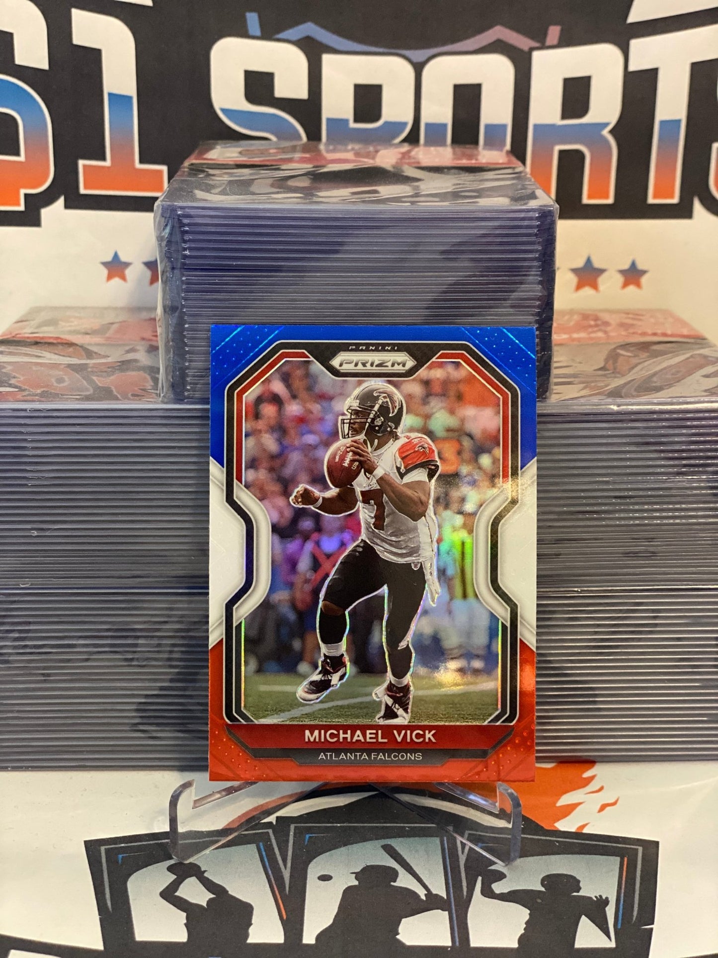 2020 Panini Prizm (Red White Blue Prizm) Michael Vick #233