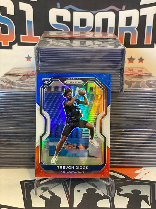2020 Panini Prizm (Red White Blue Prizm) Trevon Diggs Rookie #335