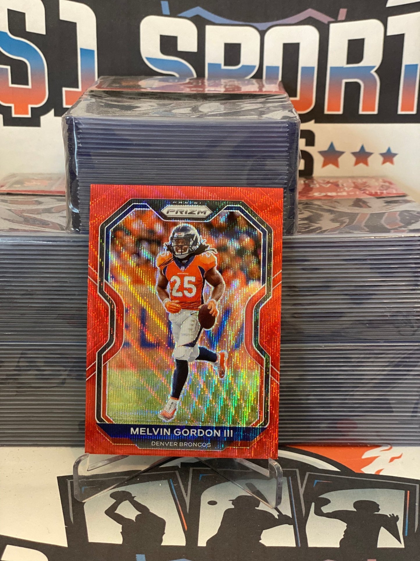 2020 Panini Prizm (Ruby Wave Prizm 047/149) Melvin Gordon III #115