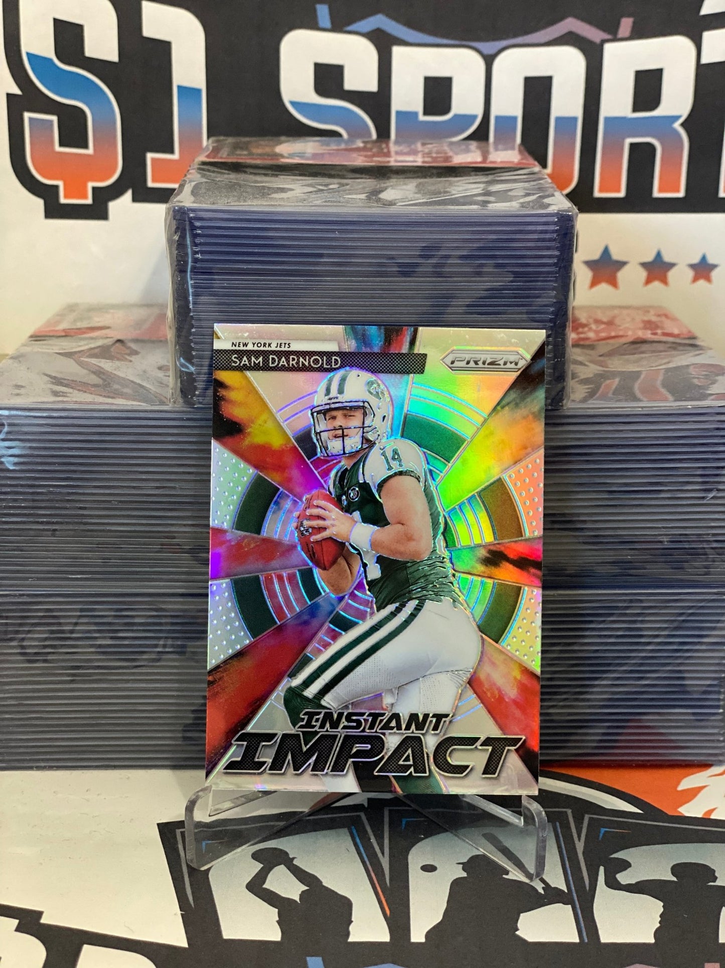 2020 Panini Prizm (Silver Prizm, Instant Impact) Sam Darnold Rookie #II-3