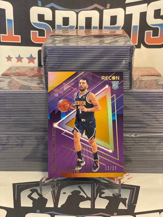 2020 Panini Recon (Orange 12/25) Facundo Campazzo Rookie #157