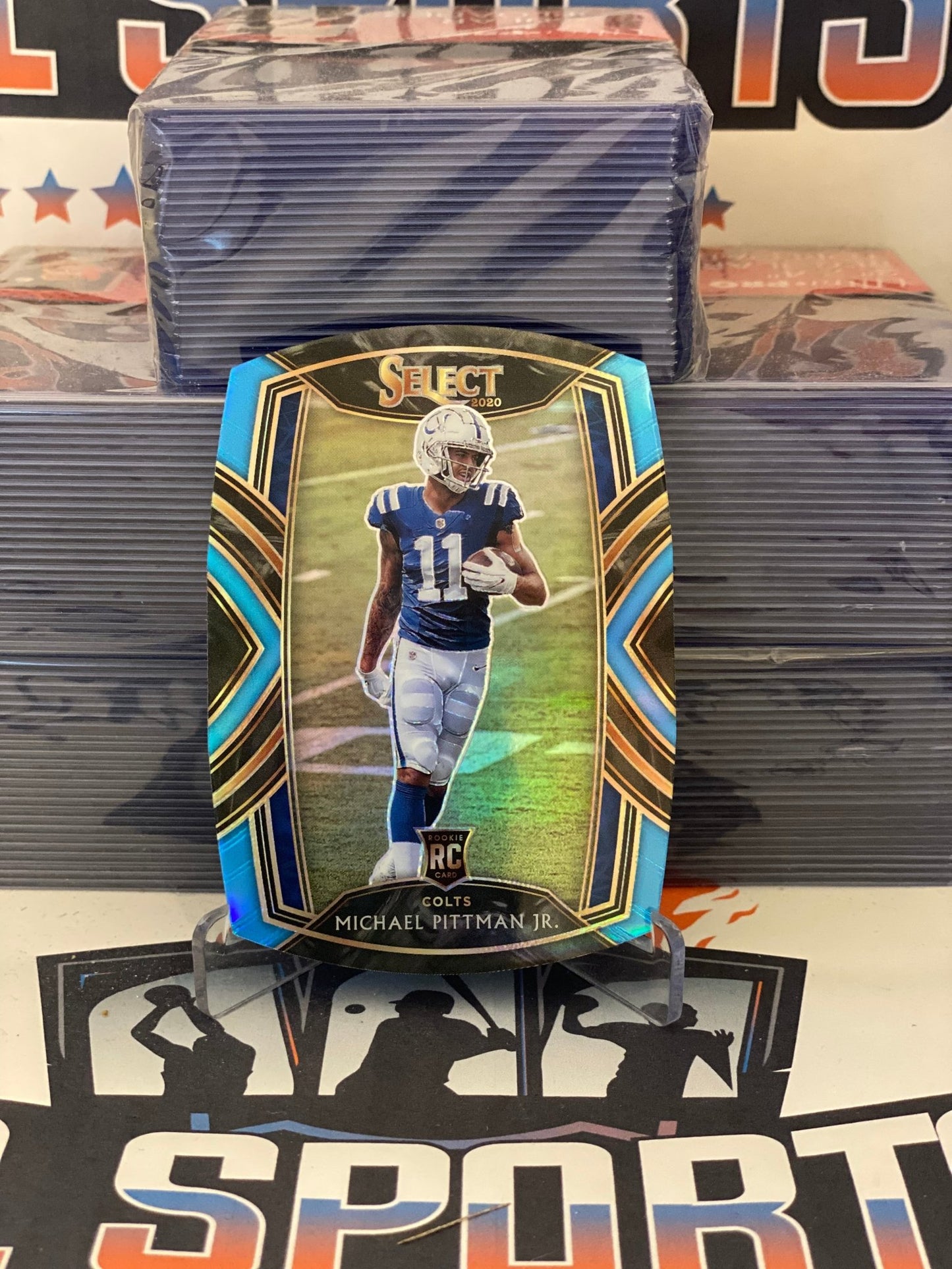 2020 Panini Select (Blue Die Cut Prizm, Club Level) Michael Pittman Jr. Rookie #262