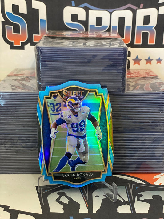 2020 Panini Select (Light Blue Die Cut Prizm) Aaron Donald #133