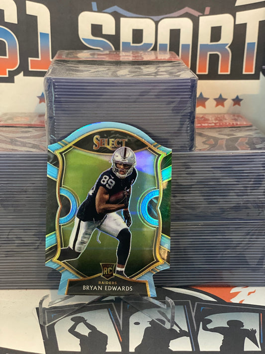 2020 Panini Select (Light Blue Die Cut Prizm) Bryan Edwards Rookie #76