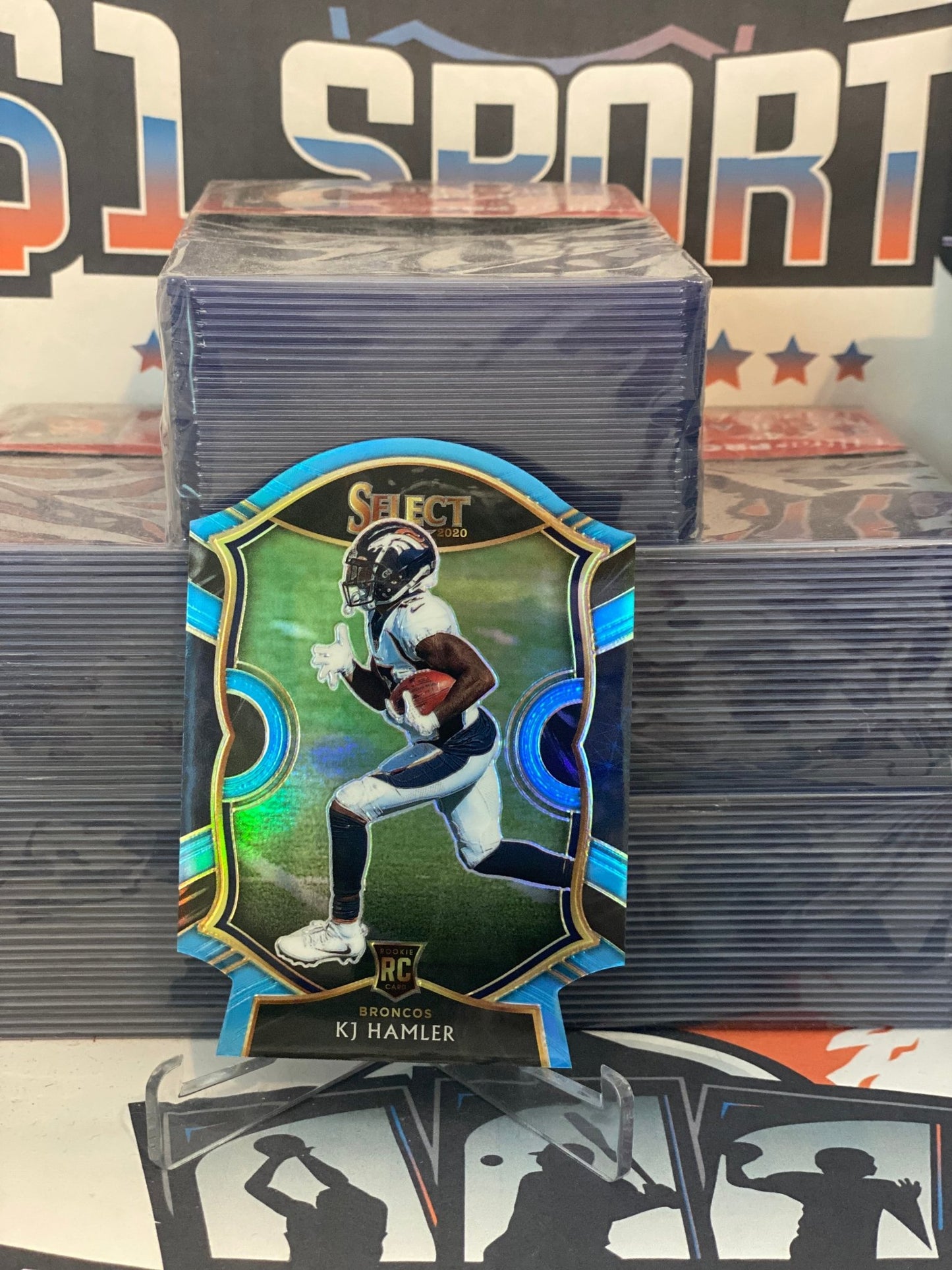 2020 Panini Select (Light Blue Die Cut Prizm) KJ Hamler Rookie #67