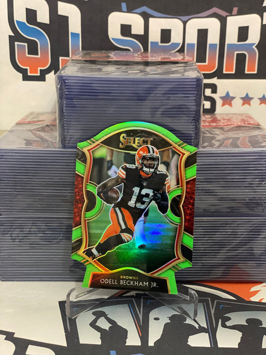 2020 Panini Select (Neon Green Die Cut Prizm) Odell Beckham Jr. #25