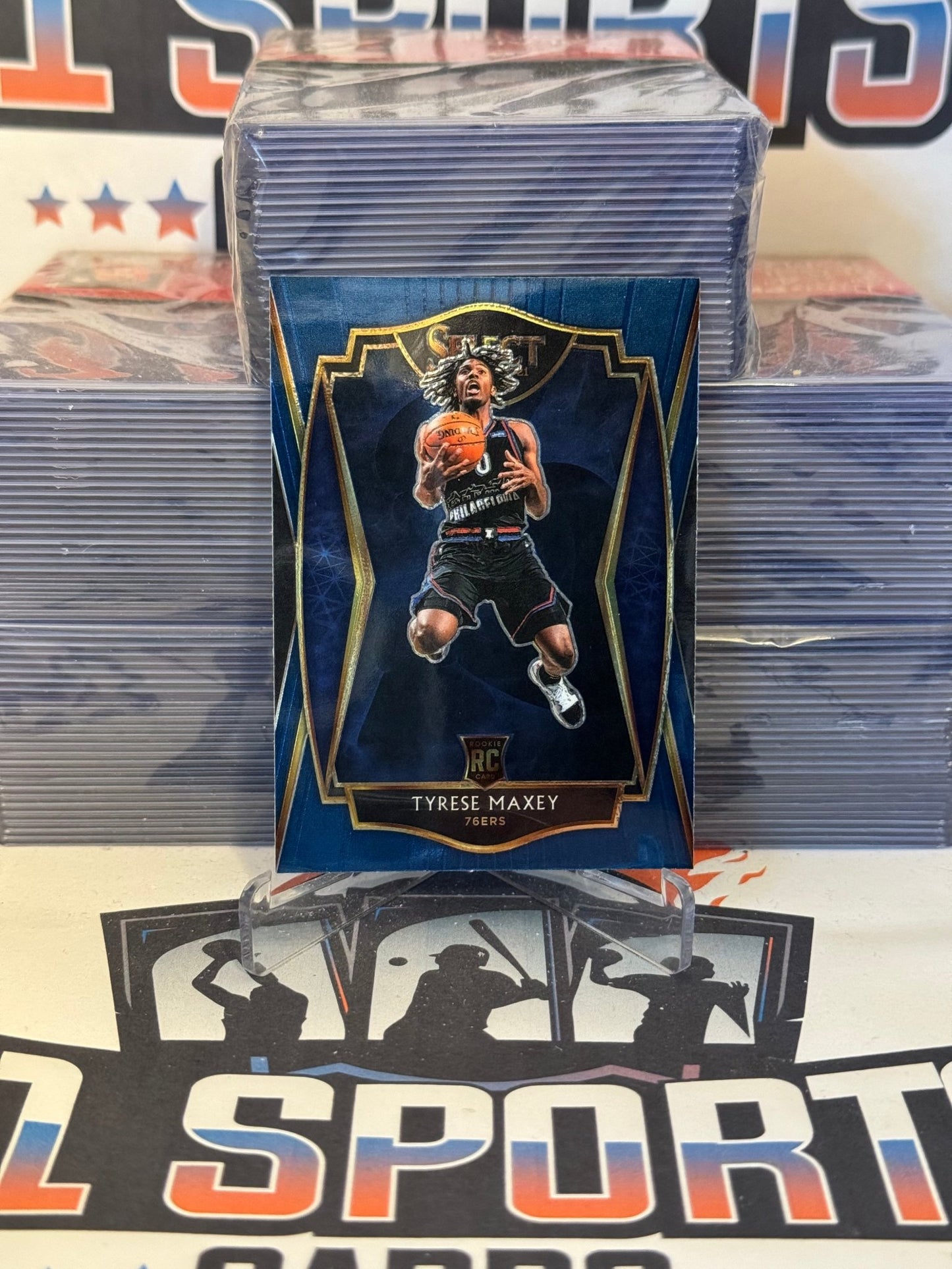 2020 Panini Select (Premier Level) Tyrese Maxey Rookie #174