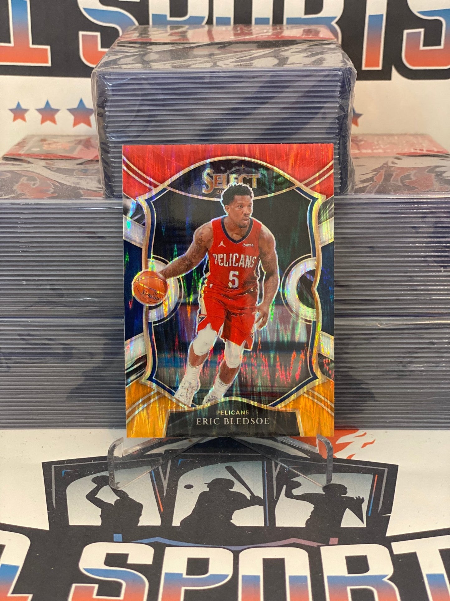 2020 Panini Select (Red Orange White Shimmer Prizm) Eric Bledsoe #17