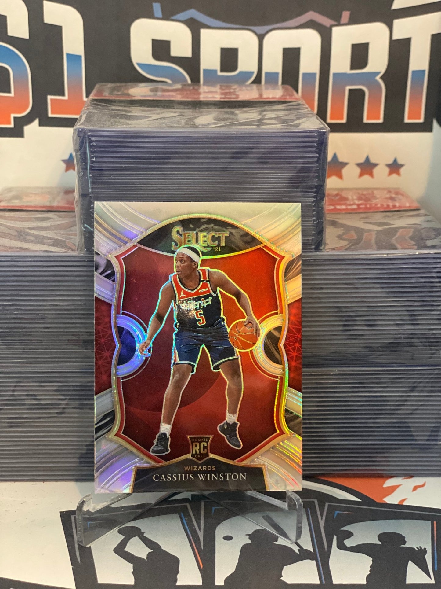 2020 Panini Select (Silver Prizm) Cassius Winston Rookie #96