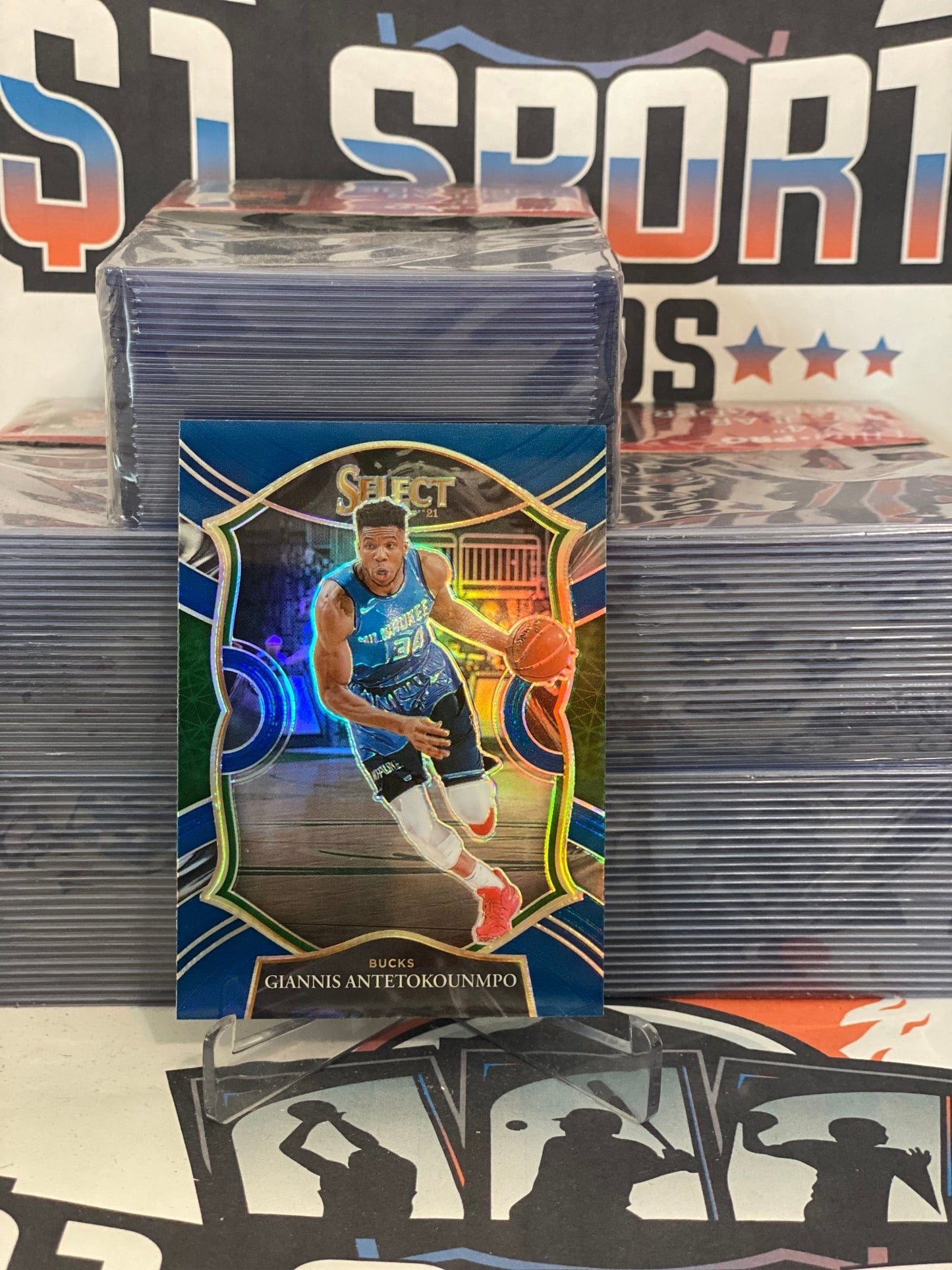 2020 Panini Select (Silver Prizm) Giannis Antetokounmpo #54
