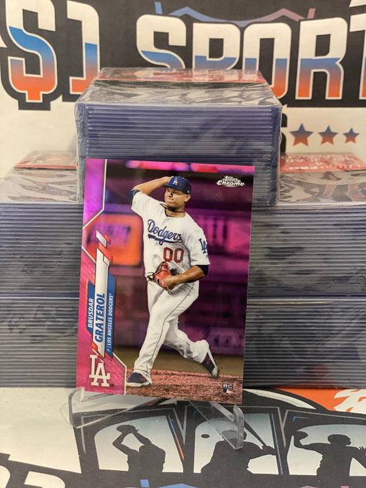 2020 Topps Chrome (Pink Refractor) Brusdar Graterol Rookie #91