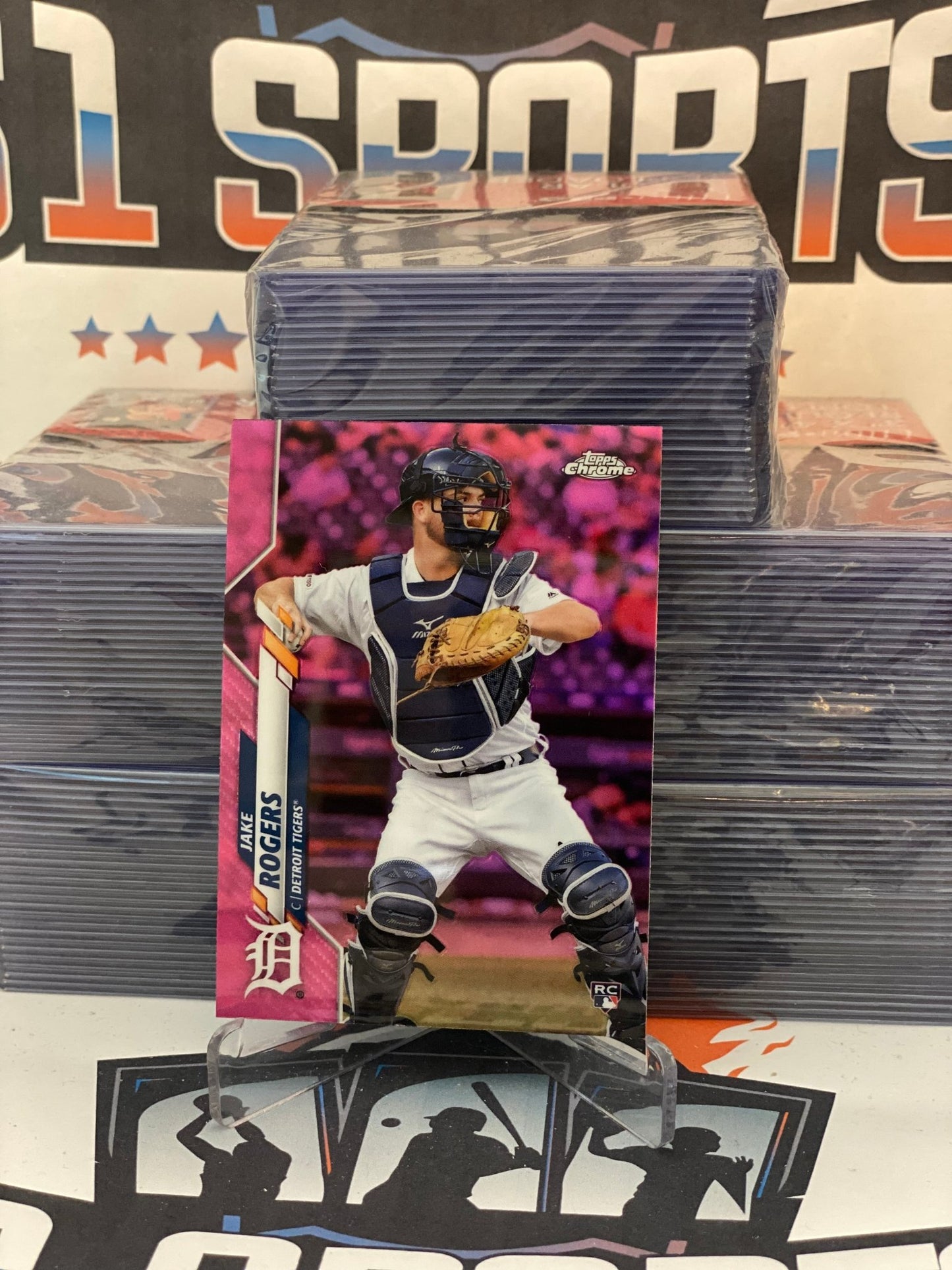 2020 Topps Chrome (Pink Refractor) Jake Rodgers Rookie #47