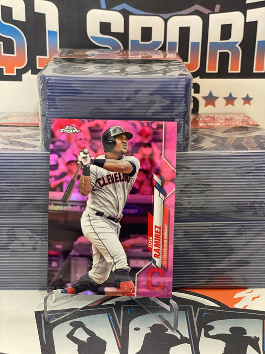 2020 Topps Chrome (Pink Refractor) Jose Ramirez #190