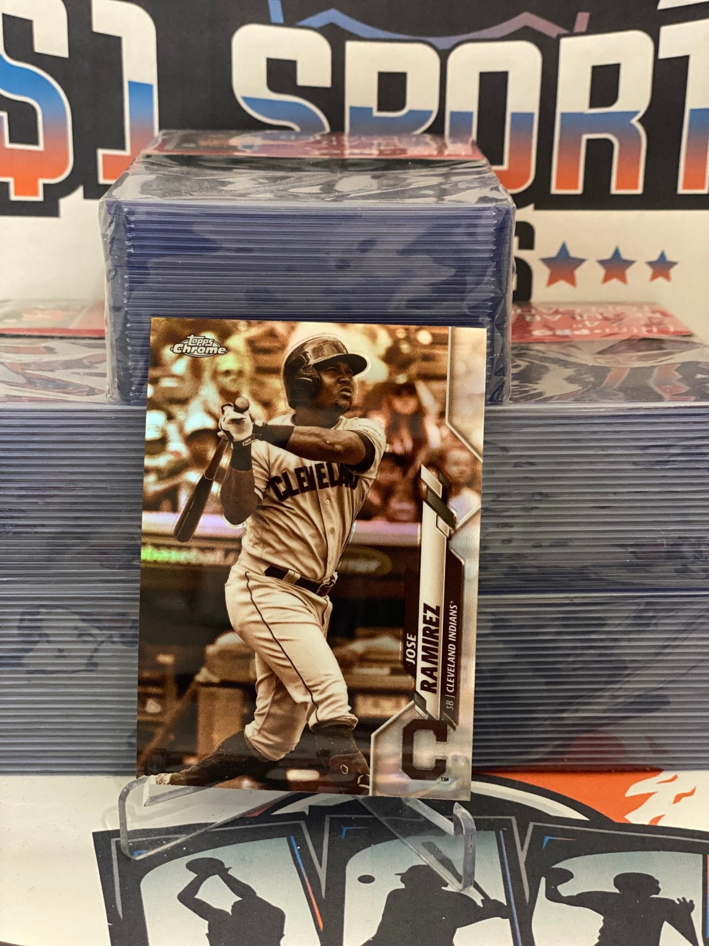 2020 Topps Chrome (Sepia Refractor) Jose Ramirez #190