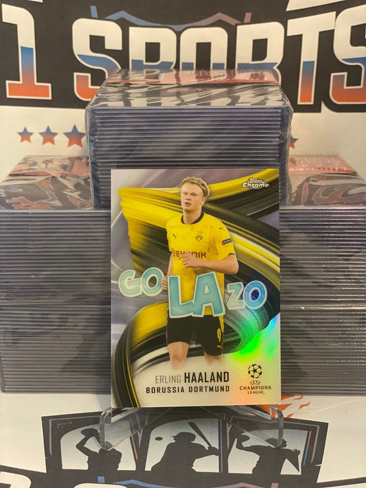 2020 Topps Chrome UEFA Champions League (Golazo) Erling Haaland #GOL-EH