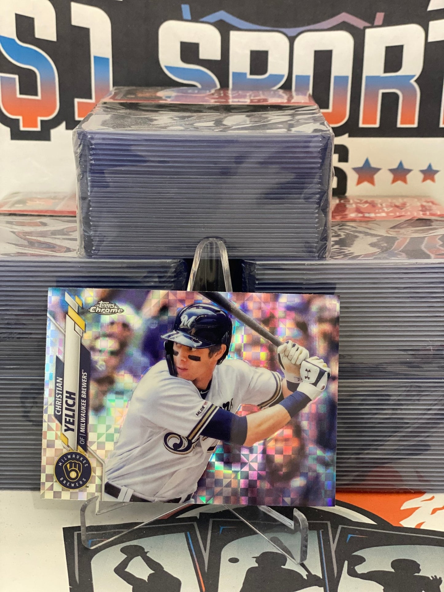 2020 Topps Chrome (X-Fractor Refractor) Christian Yelich #138