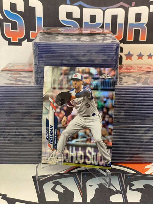 2020 Topps Chrome (X-Fractor Refractor) Freddie Freeman #131