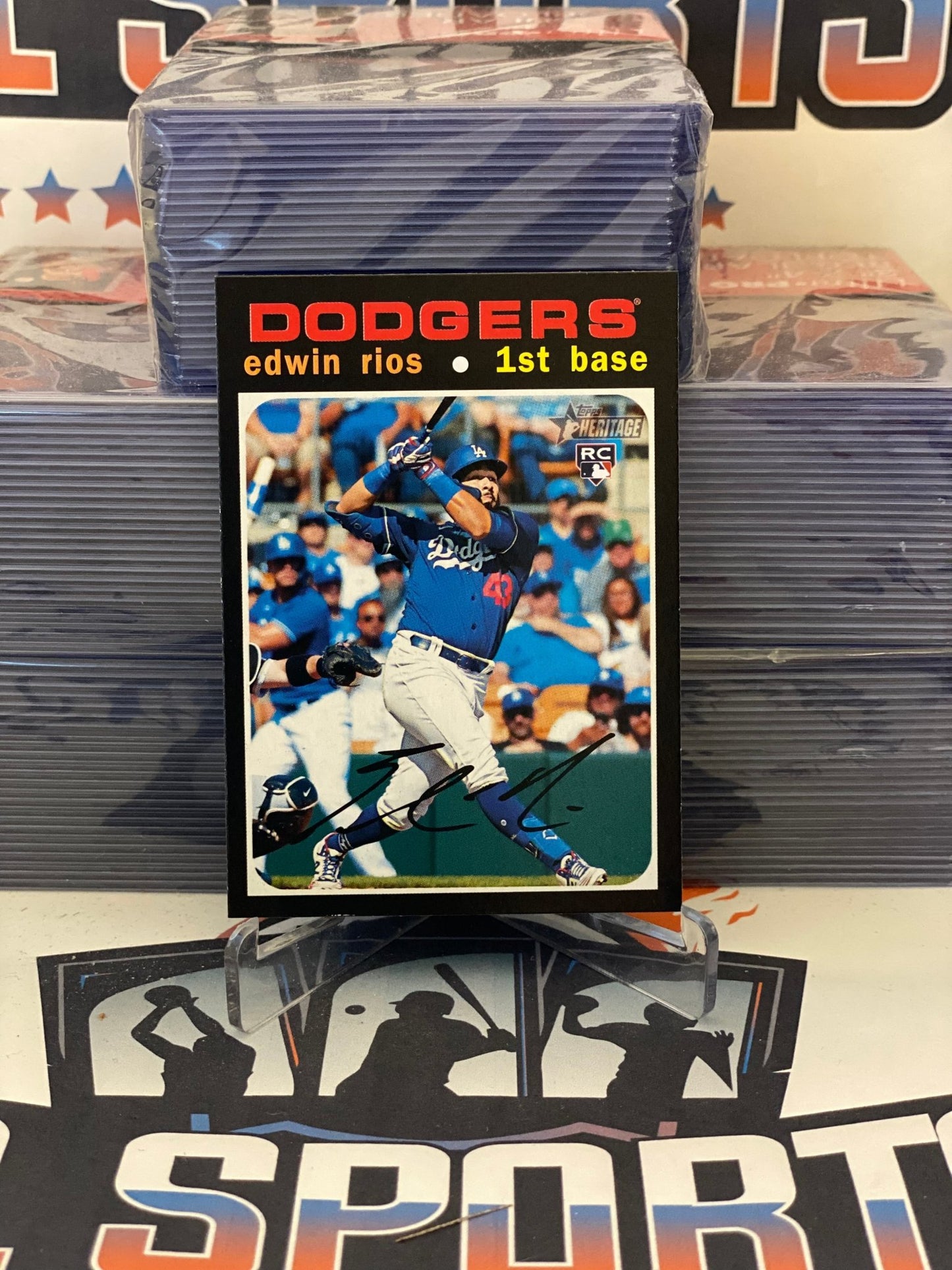 2020 Topps Heritage (Image Variation) Edwin Rios Rookie #530