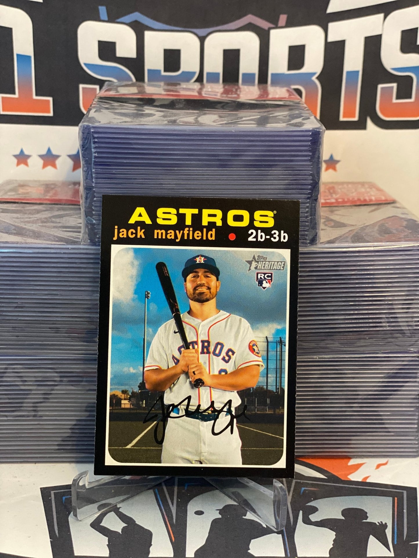 2020 Topps Heritage Jack Mayfield Rookie #585