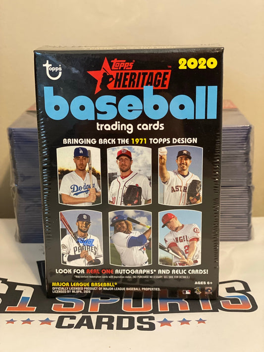 2020 Topps Heritage MLB Baseball Blaster Box