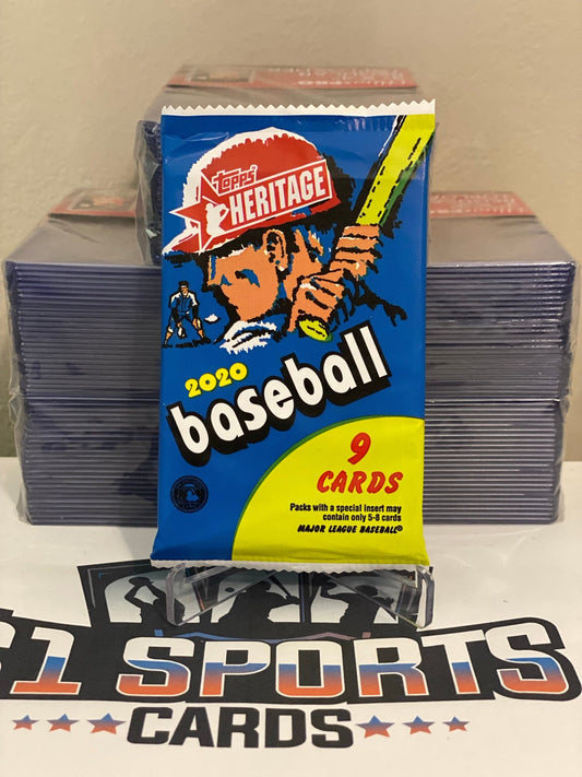 2020 Topps Heritage MLB Baseball Retail Pack