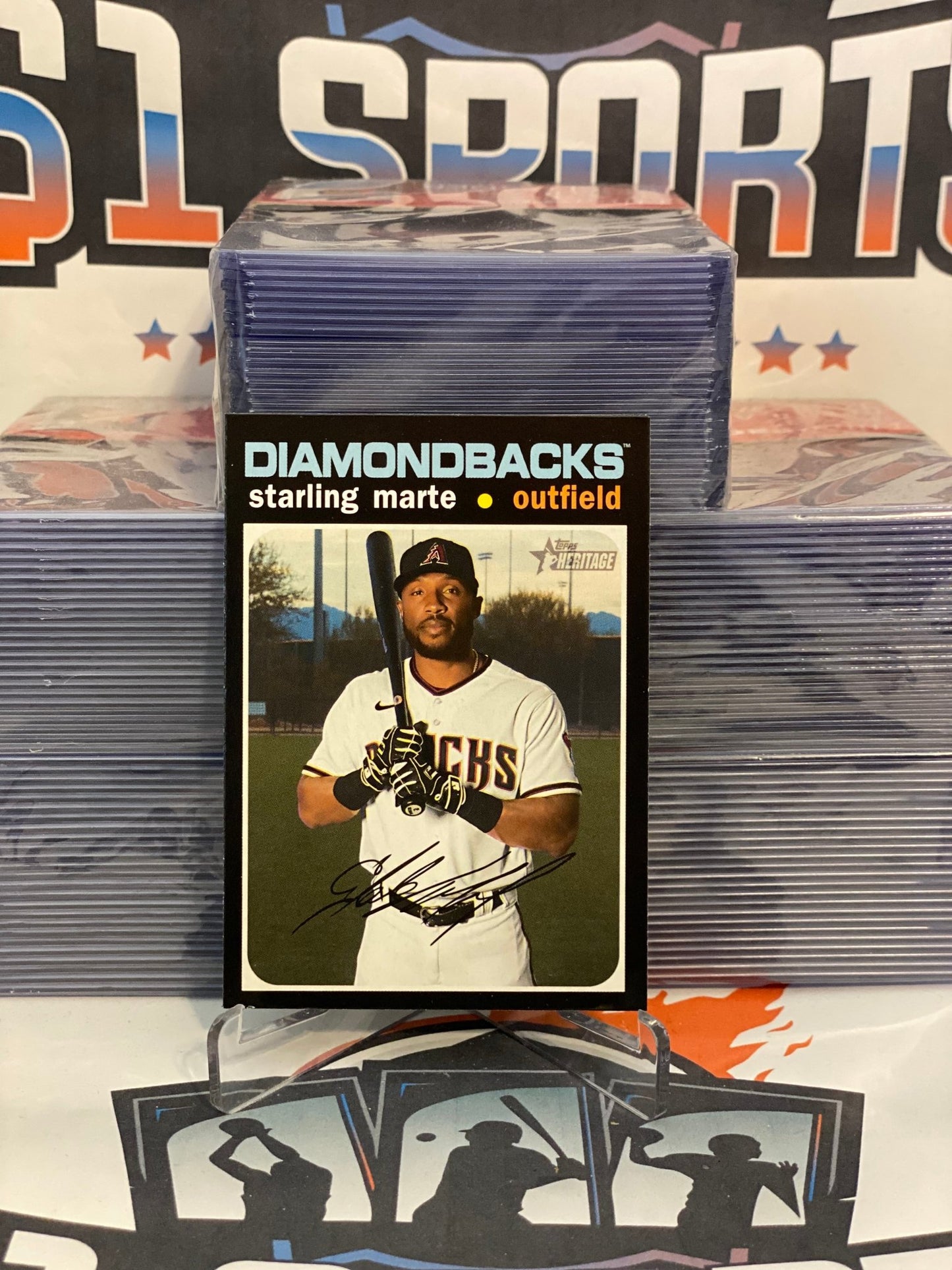 2020 Topps Heritage (Short Print) Starling Marte #703