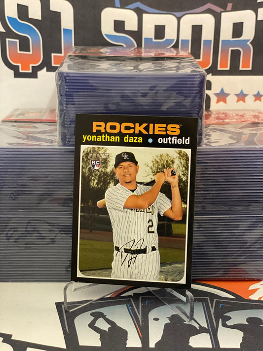 2020 Topps Heritage (Short Print) Yonathan Daza Rookie #705
