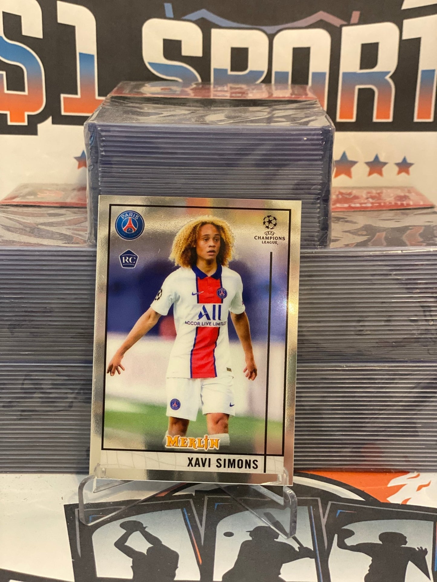 2020 Topps Merlin UEFA Champions League Xavi Simons Rookie #87