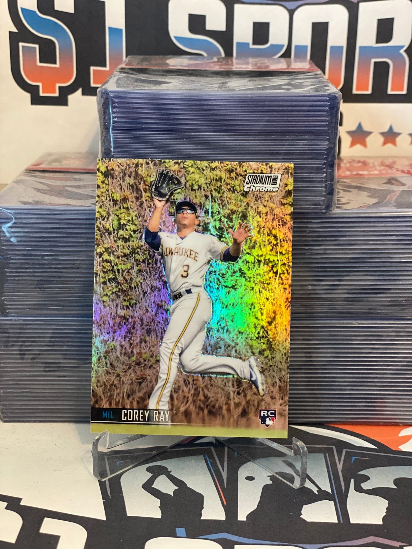 2020 Topps Stadium Club Chrome (Refractor) Corey Ray Rookie #353