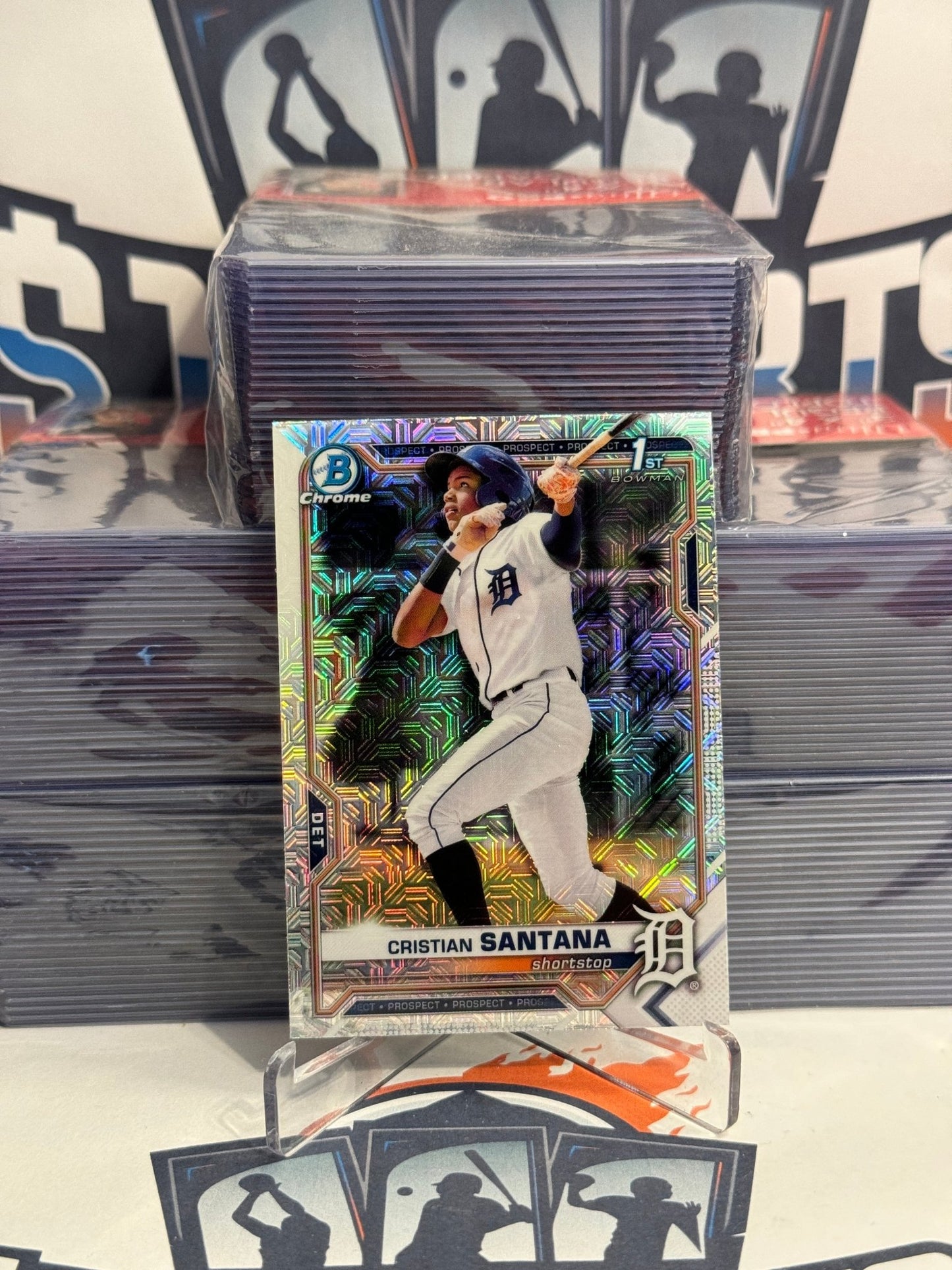 2021 Bowman Chrome Prospects (Mega Refractor, 1st Bowman) Cristian Santana #BCP-186