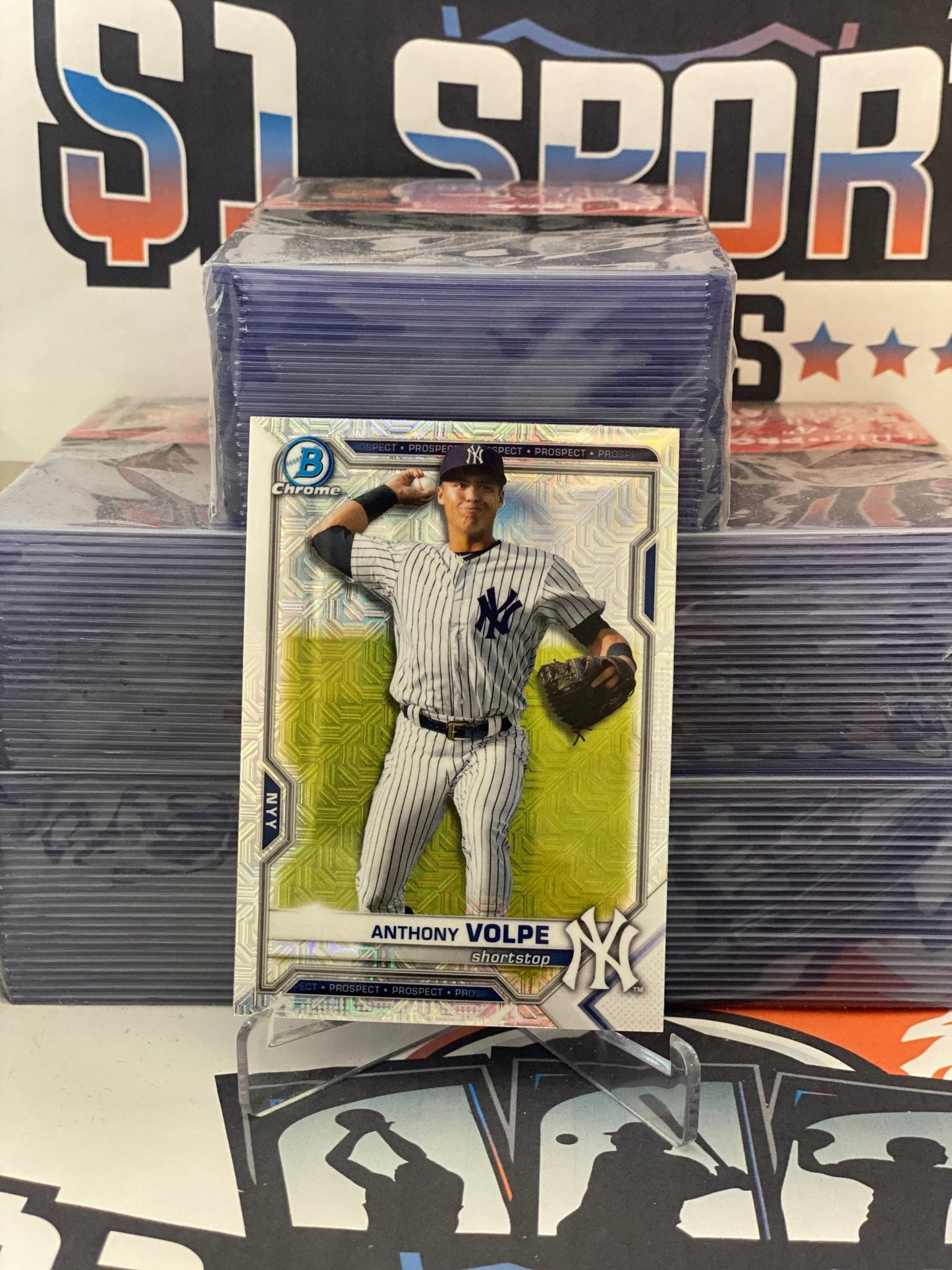 2021 Bowman Chrome Prospects Mega Refractor) Anthony Volpe #BCP-85