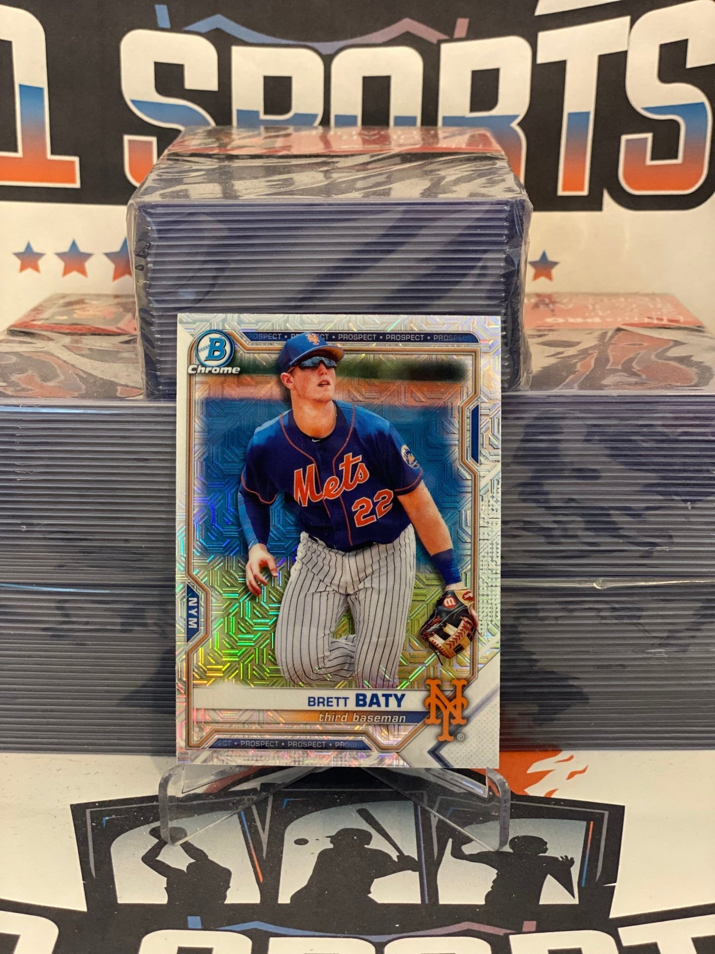 2021 Bowman Chrome Prospects (Mega Refractor) Brett Baty #BCP-67