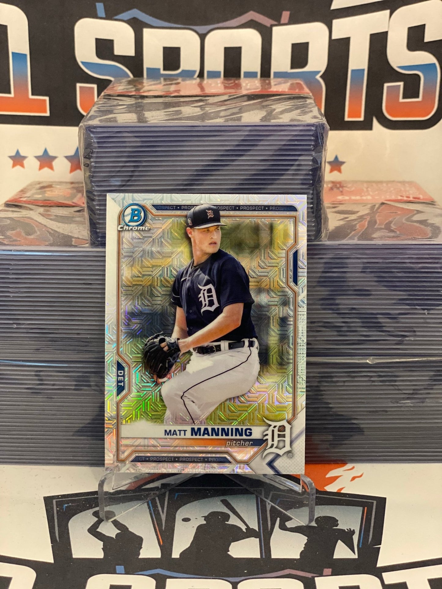 2021 Bowman Chrome Prospects (Mega Refractor) Matt Manning #BCP-111