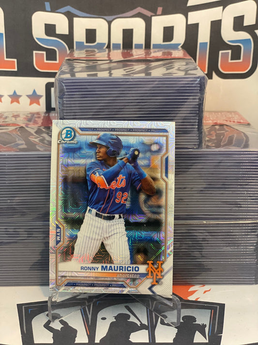 2021 Bowman Chrome Prospects (Mega Refractor) Ronny Mauricio #BCP-23