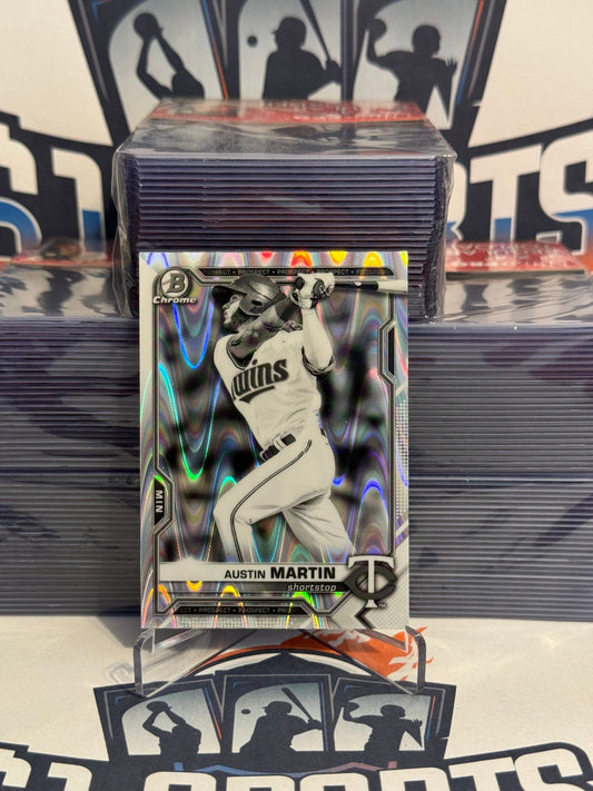 2021 Bowman Draft Chrome (Black & White Raywave Refractor) Austin Martin #BDC-19