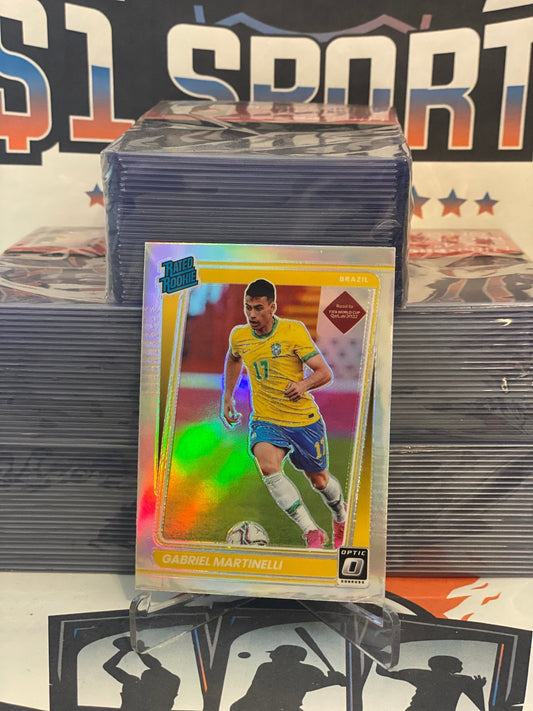 2021 Donruss FIFA World Cup (Holo Prizm, Optic, Rated Rookie) Gabriel Martinelli #182