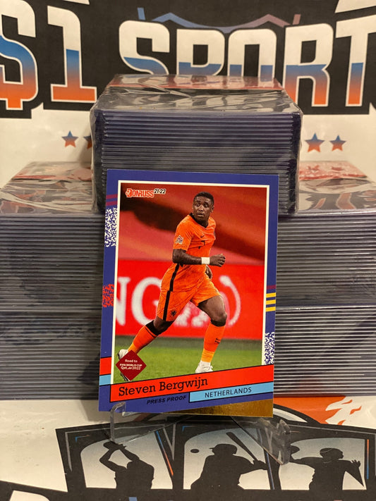 2021 Donruss FIFA World Cup (Press Proof, 1991 Tribute) Steve Bergwijn #4