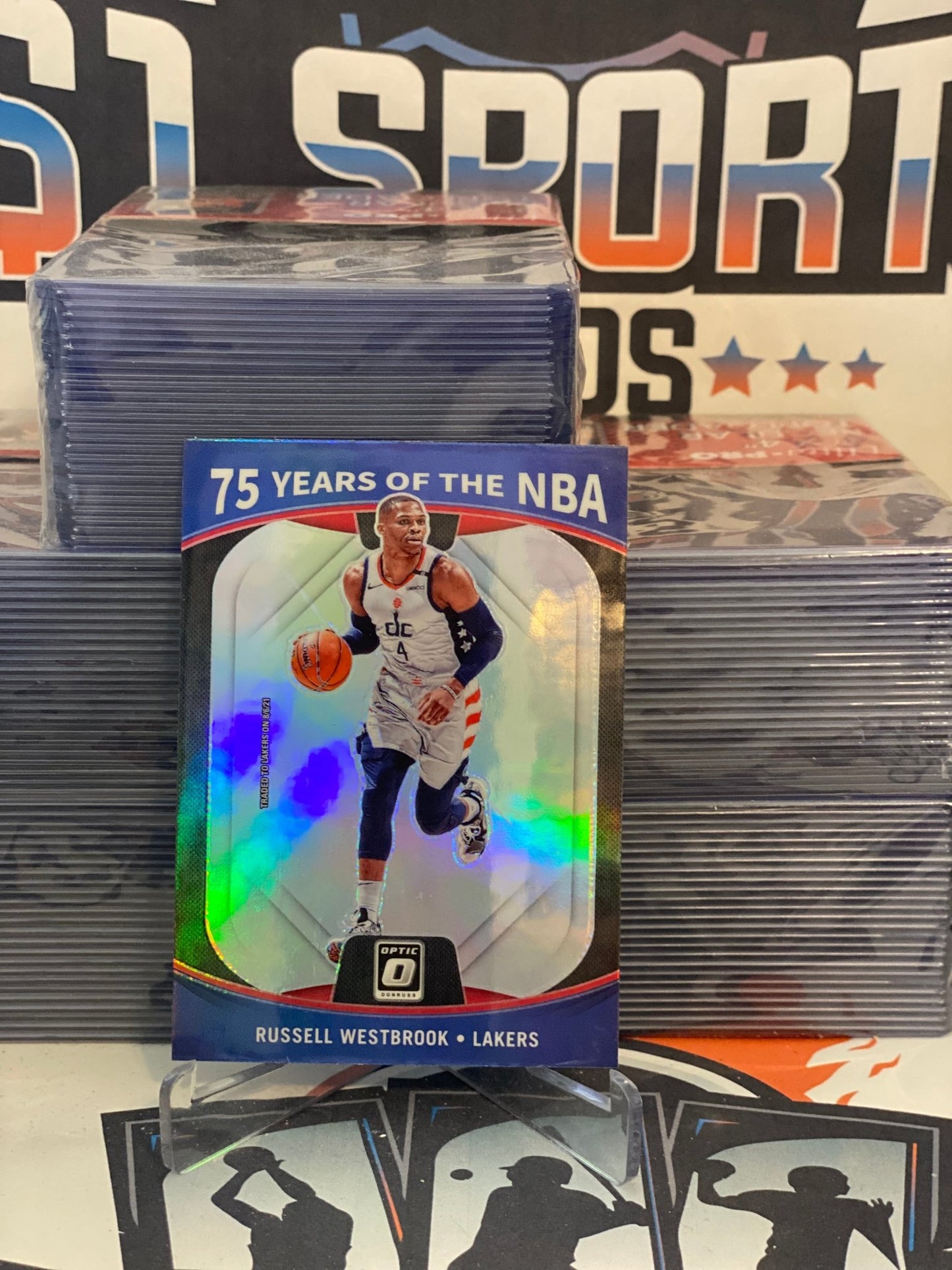 2021 Donruss Optic (75 Years of NBA Prizm) Russell Westbrook #30