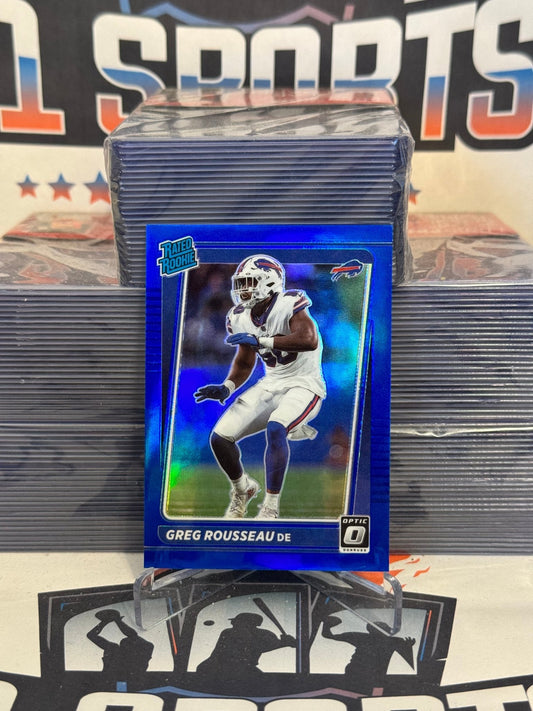 2021 Donruss Optic (Blue Prizm, Rated Rookie 94/179) Greg Rousseau #253
