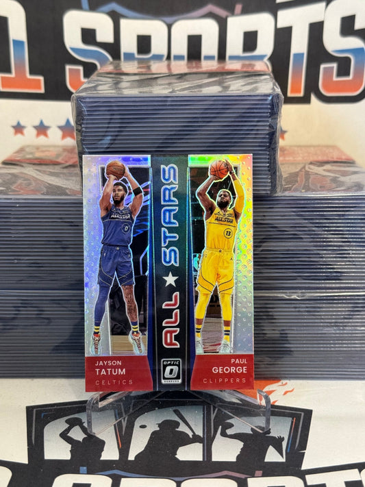 2021 Donruss Optic (Holo Prizm, All-Stars) Jayson Tatum & Paul George #4