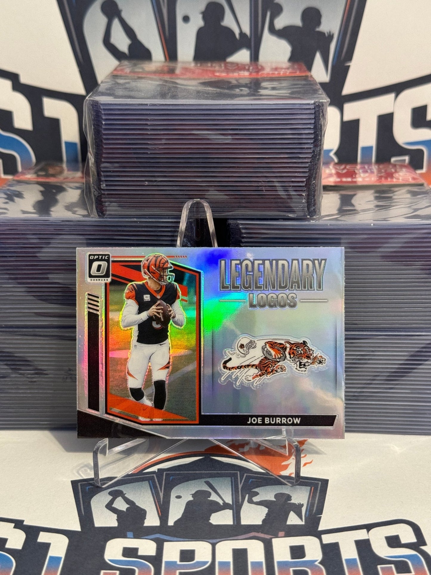 2021 Donruss Optic (Holo Prizm, Legendary Logos) Joe Burrow #LL-3