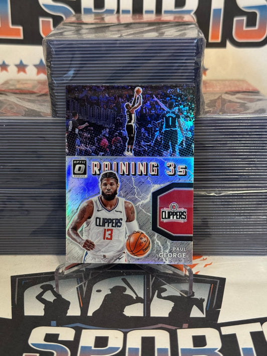 2021 Donruss Optic (Holo Prizm, Raining 3s) Paul George #19