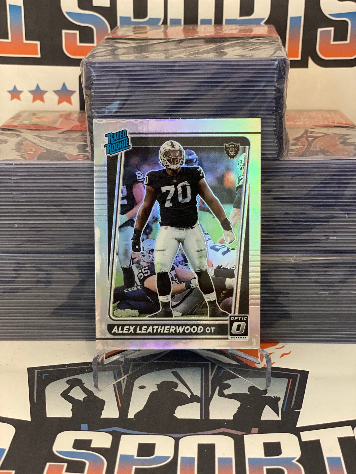 2021 Donruss Optic (Holo Prizm, Rated Rookie) Alex Leatherwood #266