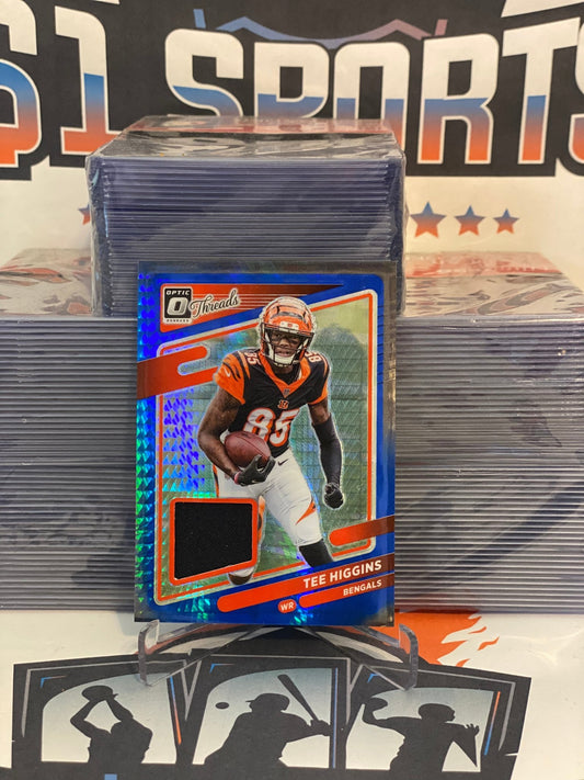 2021 Donruss Optic (Hyper Blue, Threads Relic) Tee Higgins #TH-13