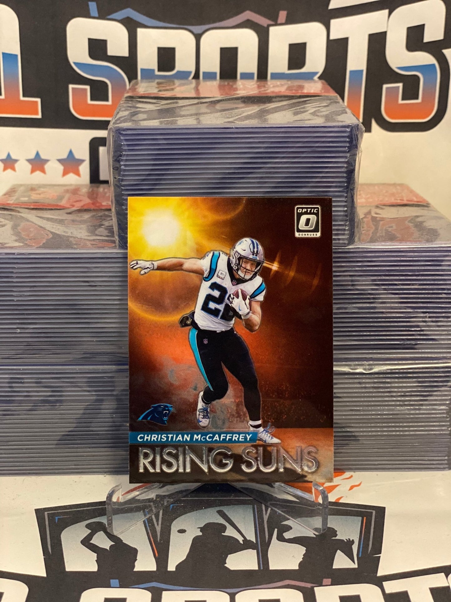 2021 Donruss Optic (Rising Suns) Christian McCaffrey #RS-6