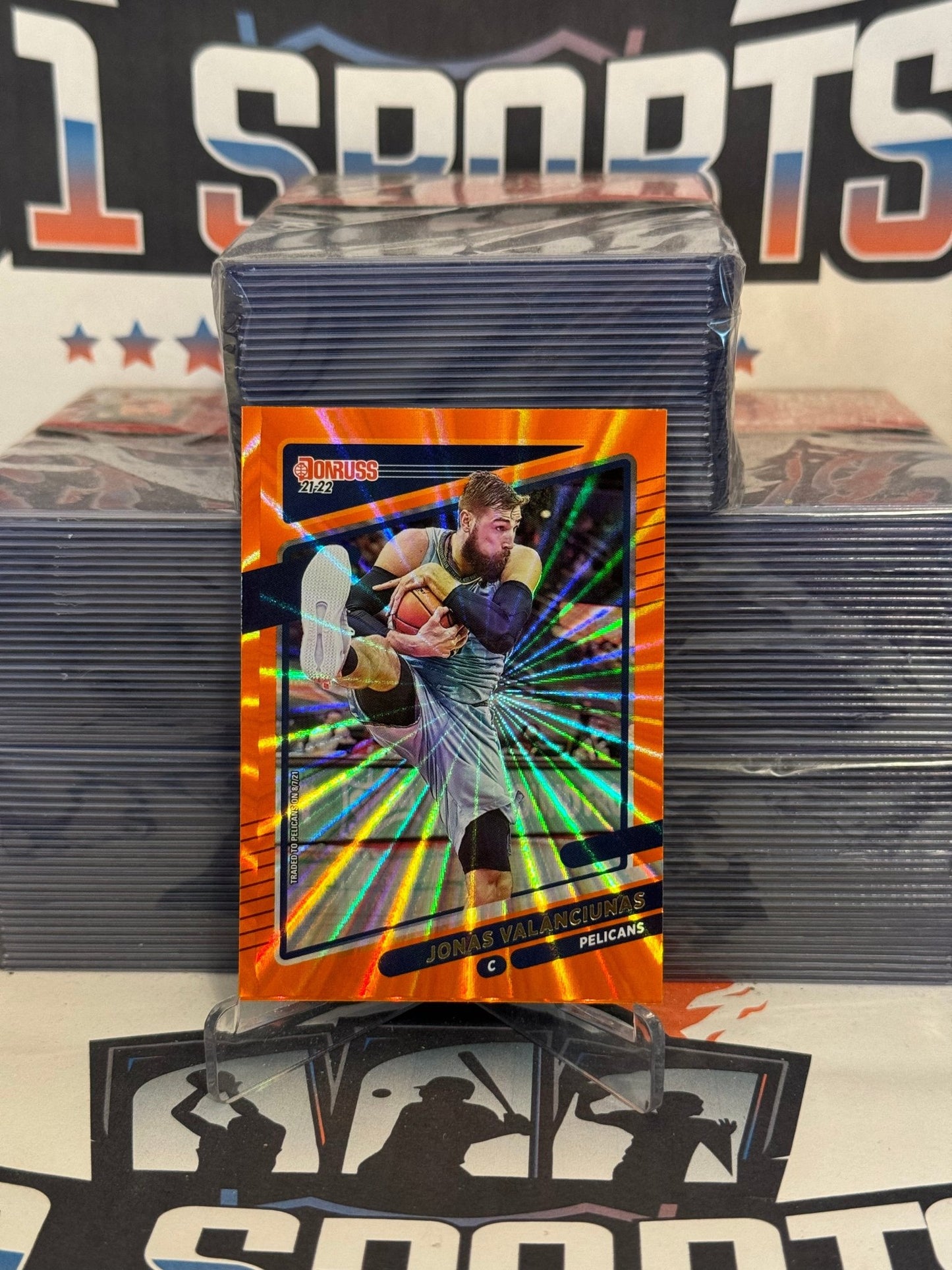 2021 Donruss (Orange Laser Holo) Jonas Valanciunas #46