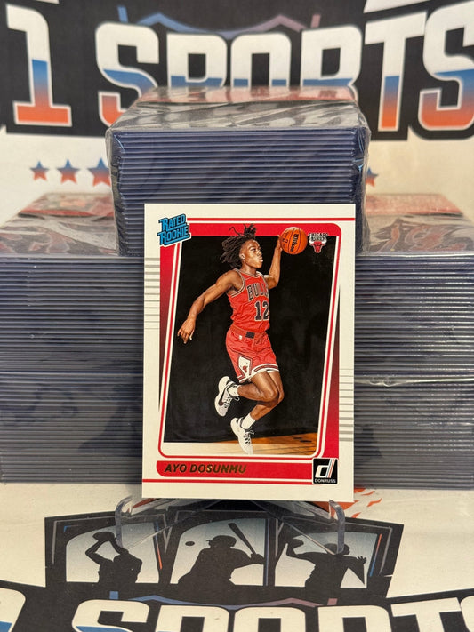 2021 Donruss (Orange Laser Holo, Rated Rookie) Ayo Dosunmu #221