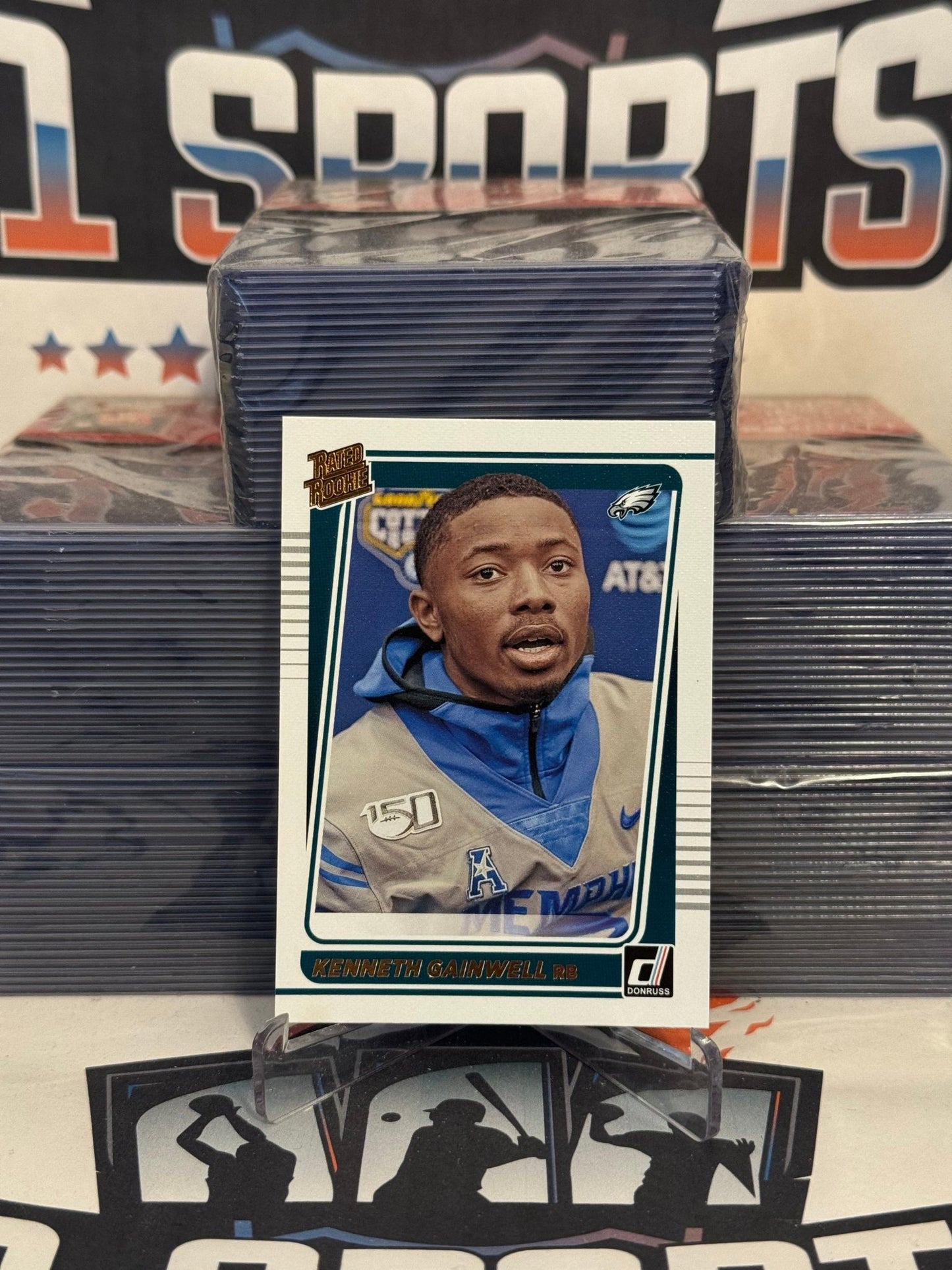 2021 Donruss (Red Press Proof Portrait, Rated Rookie) Kenneth Gainwell #267