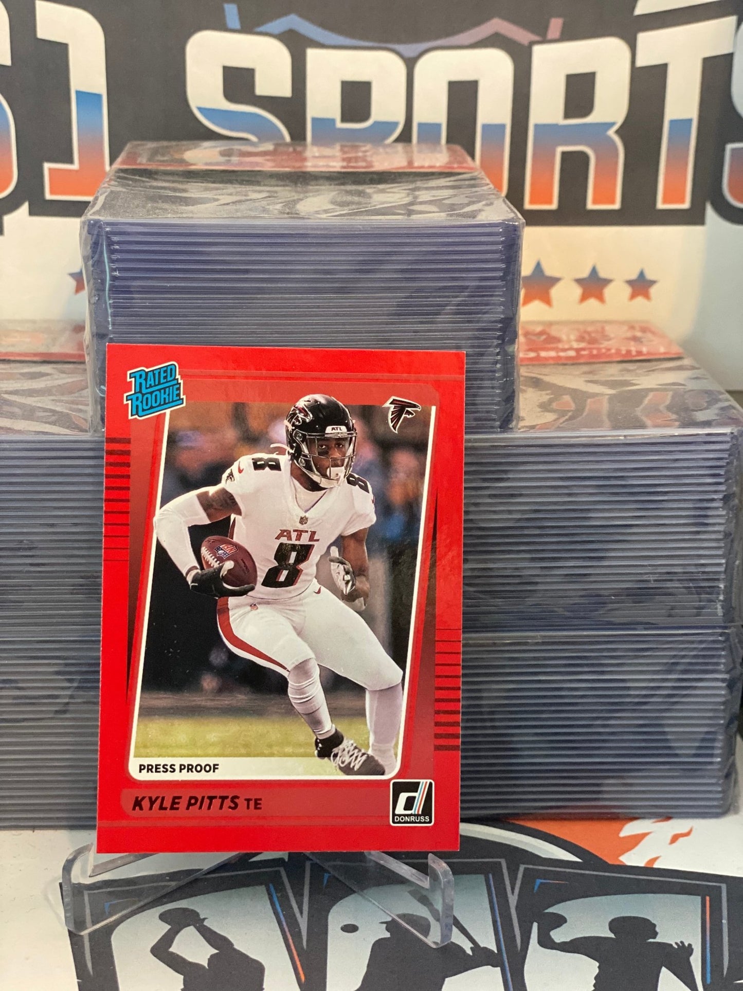 2021 Donruss (Red Press Proof, Rated Rookie) Kyle Pitts #260